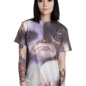 DROPDEAD × Gremlins Collab 'Gizmo' All-over print Short Sleeve Tee Shirt